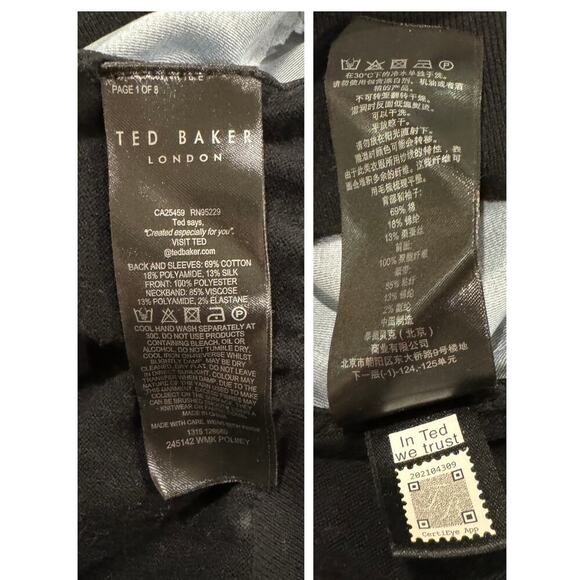 Ted Baker London Poliiey Jamboree Floral Sweater Size 1 - Picture 4 of 5